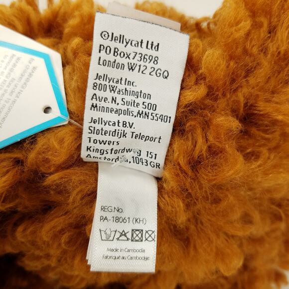 Jellycat Cooper Doodle Dog Plush Stuffed Animal Toy Sitting Toffee Curly - Picture 9 of 13